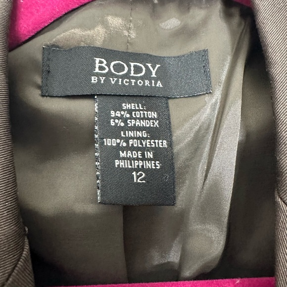 Victoria's Secret body by Victoria Blazer Suit brown Jacket sz 12 - Picture 7 of 11